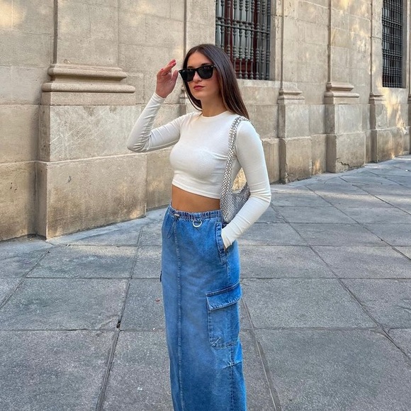 Zara cargo midi skirt black - Picture 8 of 9